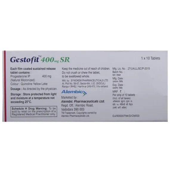 gestofit sr 400mg tablet 10's